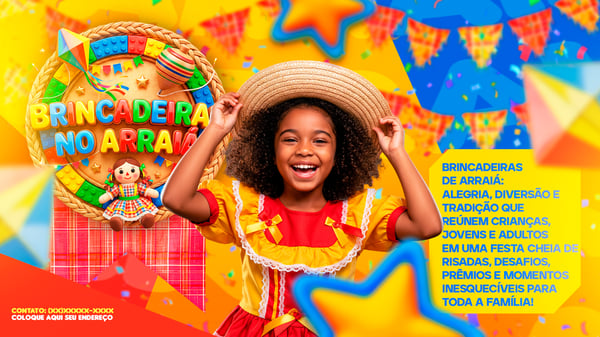 SOCIAL MEDIA BRINCADEIRAS DE ARRAIÁ BANNER