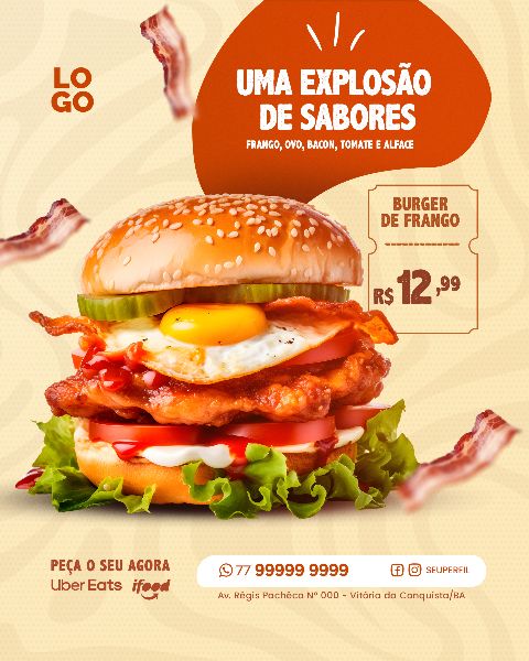 SOCIAL MEDIA FAST FOOD - HAMBURGUERIA HAMBÚRGUER | BURGER