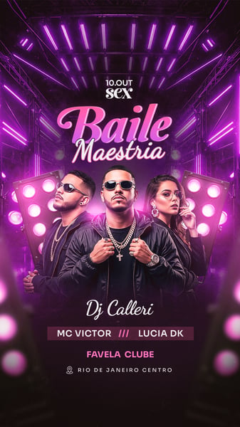 FLYER DE BAILE FUNK PARA STORIES PSD TEMPLATE