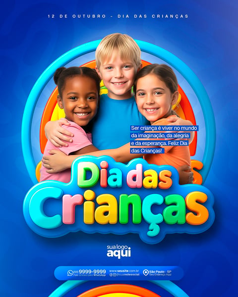SOCIAL MEDIA DIA DAS CRIANÇAS PSD EDITÁVEL 1