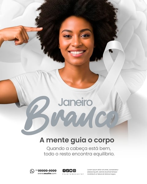 MÊS DE CONSCIENTIZAÇÃO SOBRE SAÚDE MENTAL JANEIRO BRANCO SOCIAL MEDIA PSD EDITÁVEL 2