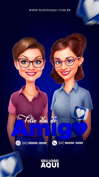 STORY - FELIZ DIA DO AMIGO | SOCIAL MEDIA | PSD EDITÁVEL