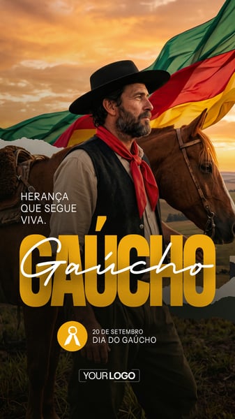 STORY DIA DO GAÚCHO REVOLUÇÃO FARROUPILHA 20 DE SETEMBRO SOCIAL MEDIA PSD EDITÁVEL 12