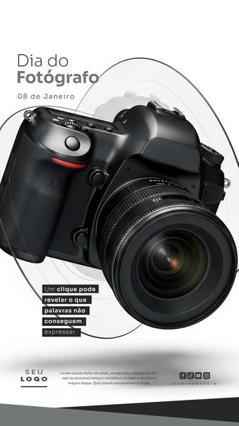 DIA DO FOTÓGRAFO 8 DE JANEIRO STORY SOCIAL MEDIA PSD EDITÁVEL 1
