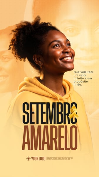 SETEMBRO AMARELO PREVENÇÃO E CONSCIENTIZAÇÃO SOCIAL MEDIA PSD STORY