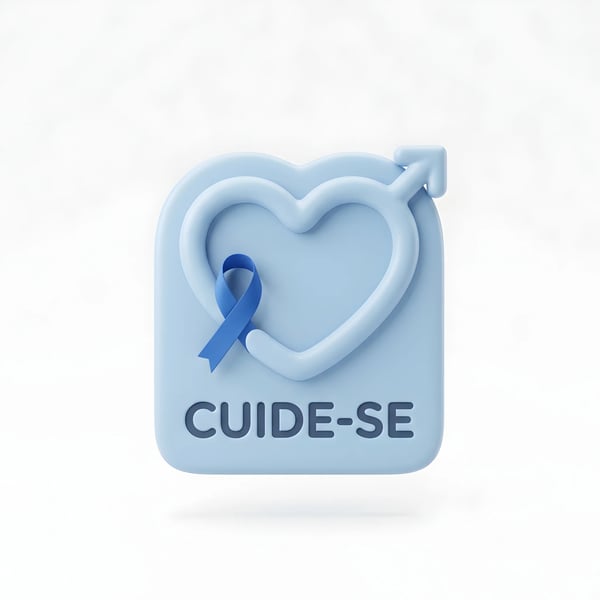 BLUE HEART MALE HEALTH CARE BADGE