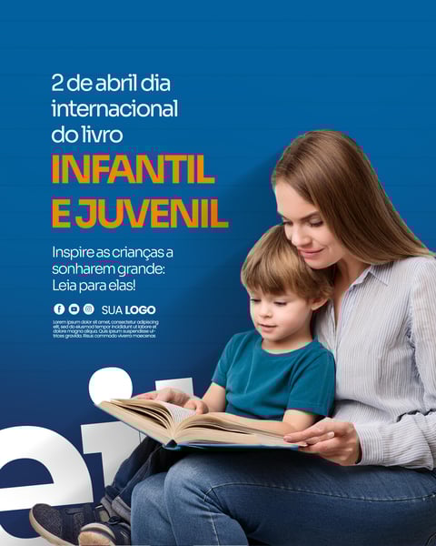DIA INTERNACIONAL DO LIVRO INFANTIL E JUVENIL - POST SOCIAL MEDIA