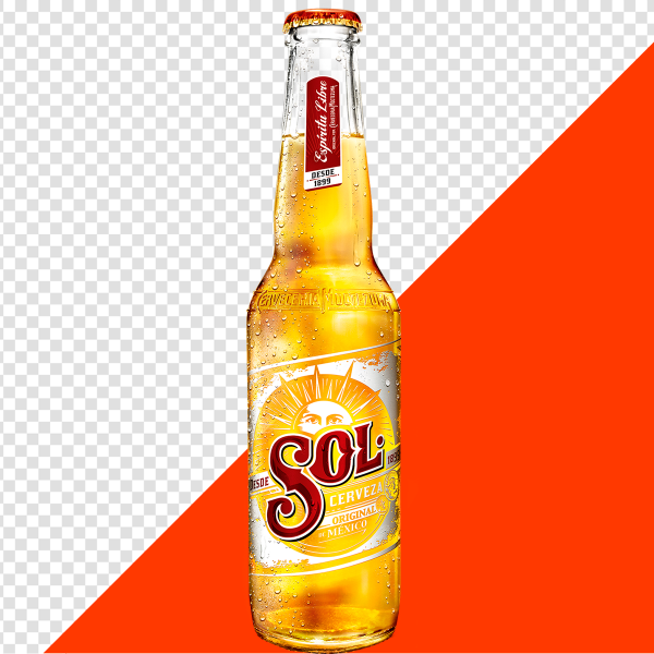 GARRAFA LONG NECK CERVEJA SOL PNG TRANSPARENTE SEM FUNDO