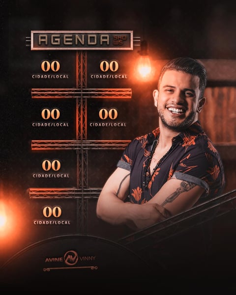 FLYER ARTISTA AGENDA DE SHOWS FEED