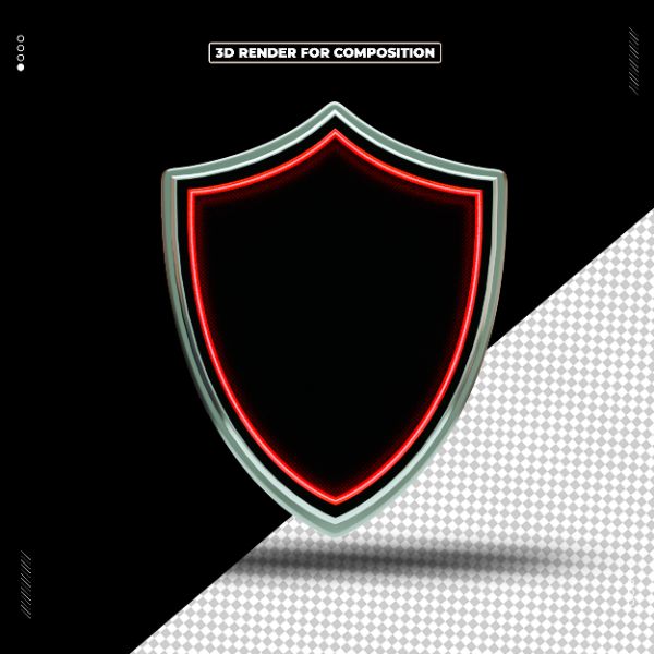 ESCUDO METÁLICO OBJETO 3D