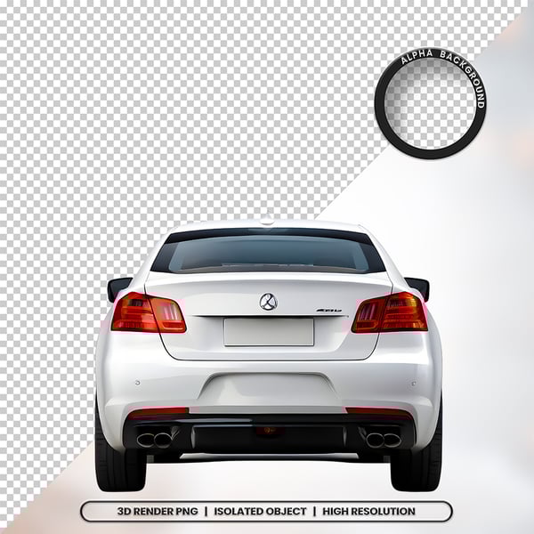 3D RENDER FUNDO DE UM CARRO ELEMENTO ÍCONE PSD PNG