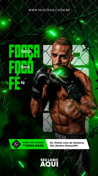 STORY - AULAS DE BOXE | ESPORTE | LUTA | PSD EDITÁVEL