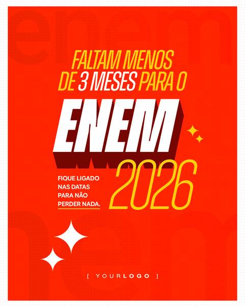 FLYER DE CONTAGEM REGRESSIVA PARA O ENEM PSD EDITÁVEL