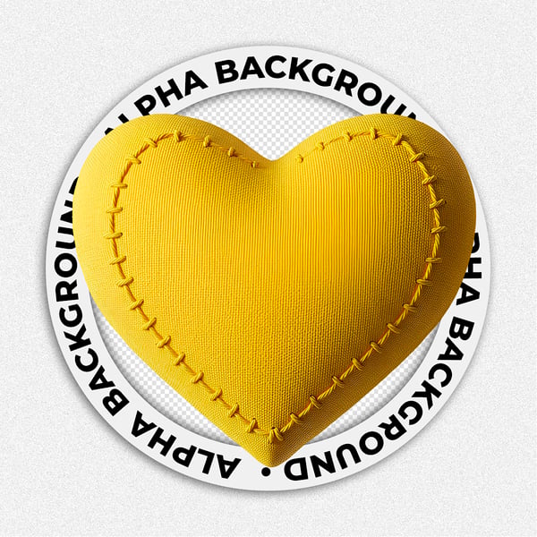 CORAÇÃO AMARELO EM TECIDO SETEMBRO AMARELO 1