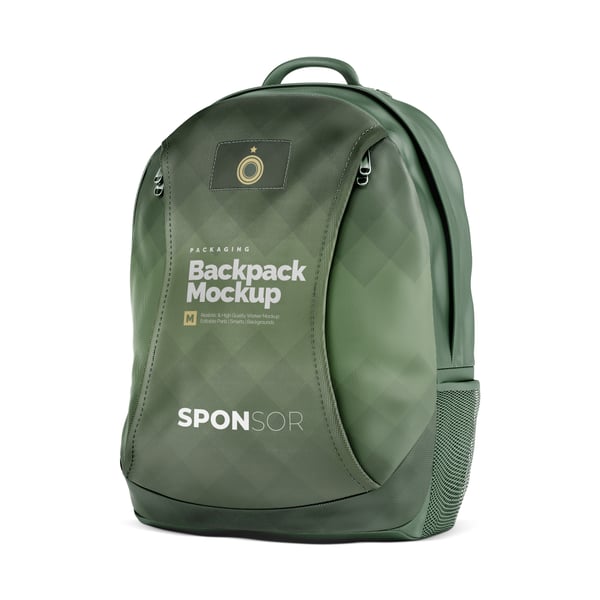 MOCHILA VISTA MEIO DE LADO PSD EDITÁVEL MOCKUP