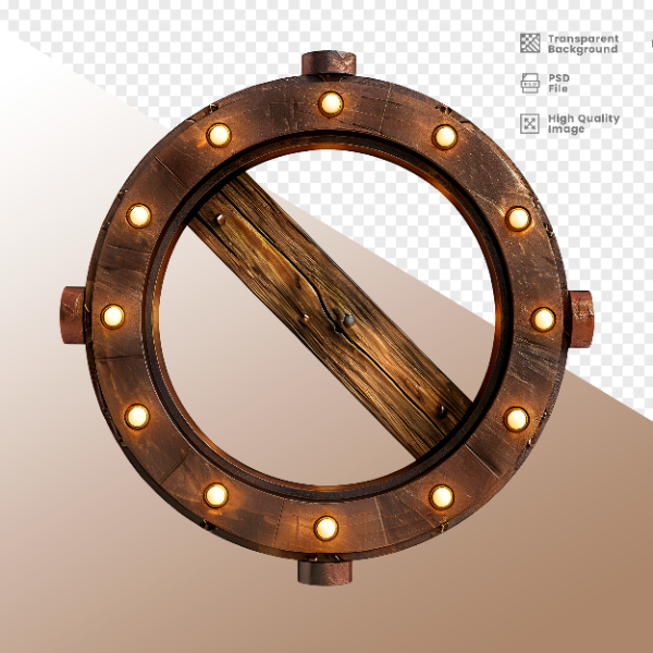 RODA DE MADEIRA COM LUZ