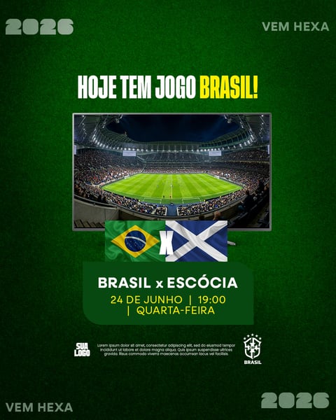 FLYER FUTEBOL BRASIL X ESCÓCIA PSD EDITÁVEL 2