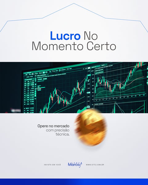 MERCADO DE AÇÕES DAY TRADE SUCESSO FINANÇAS SOCIAL MEDIA PSD EDITÁVEL