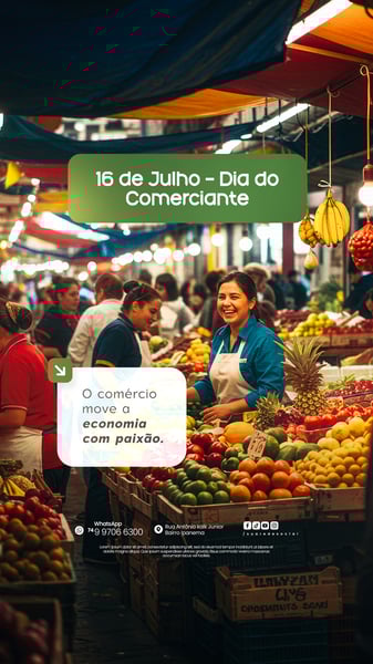 16 DE JULHO - DIA DO COMERCIANTE - FLYER SOCIAL MEDIA PSD EDITÁVEL 2
