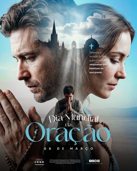 DIA MUNDIAL DA ORAÇÃO 06 DE MARÇO SOCIAL MEDIA PSD EDITÁVEL 4