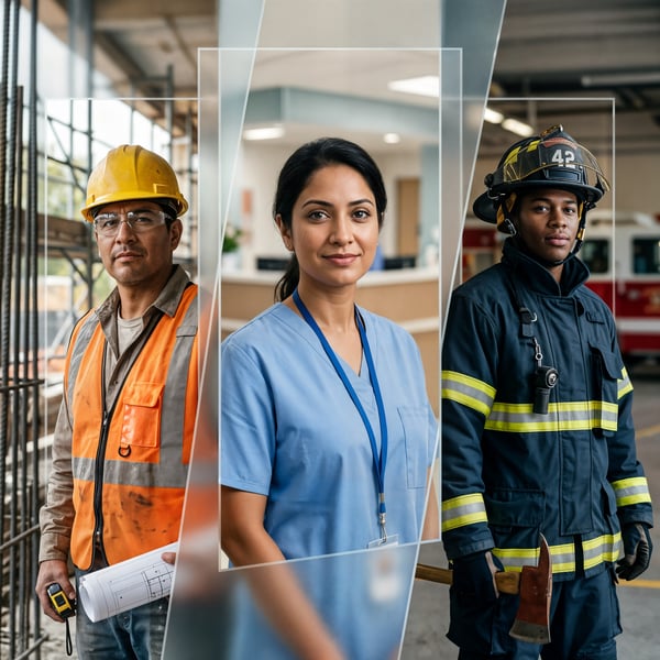 Trabalhadores de diferentes áreas 8
