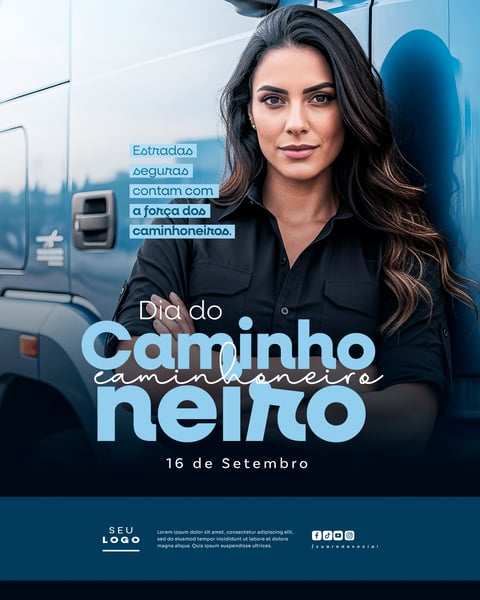 DIA DO CAMINHONEIRO 16 DE SETEMBRO SOCIAL MEDIA PSD EDITÁVEL 3