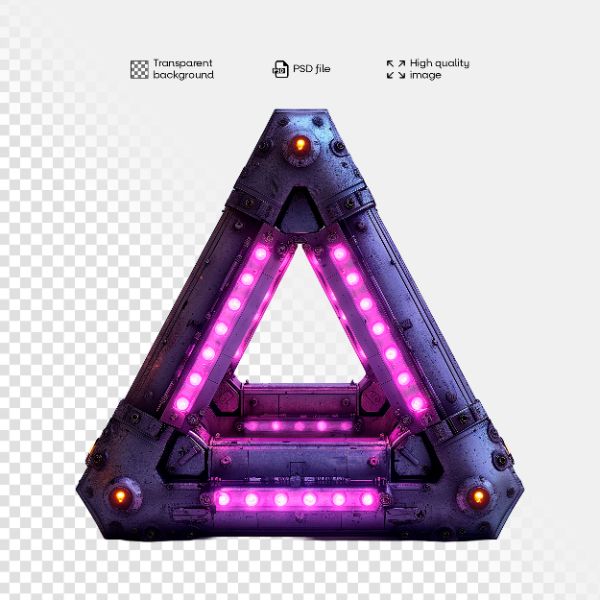 ELEMENTO 3D FUTURISTA | COM LUZES NEON | IMAGEM SEM FUNDO