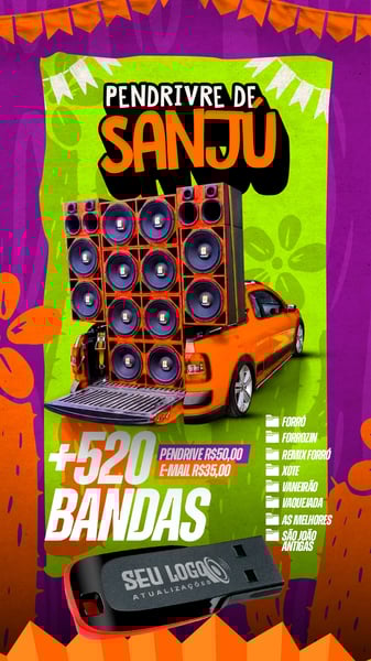 FLYER ATUALIZAÇÃO PENDRIVE SÃO JOÃO PSD EDITÁVEL