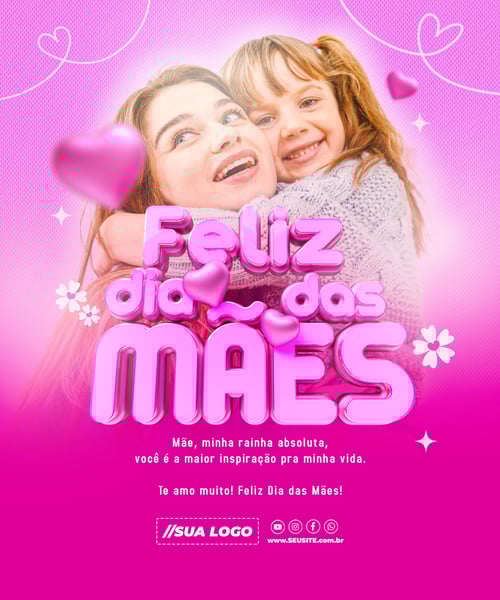 Feliz Dia das Mães Data Comemorativa Redes Sociais