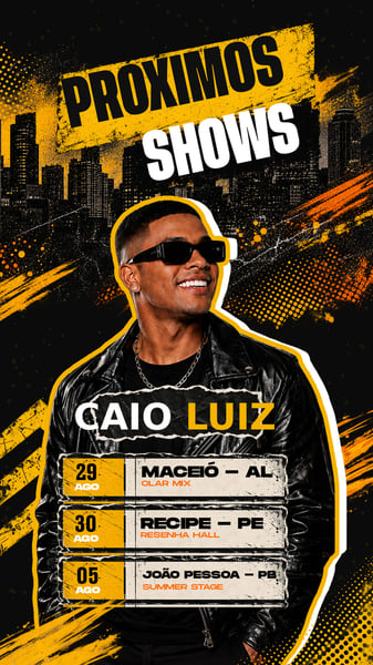 Flyer Agenda PRÓXIMOS SHOWS PSD EDITÁVEL 7