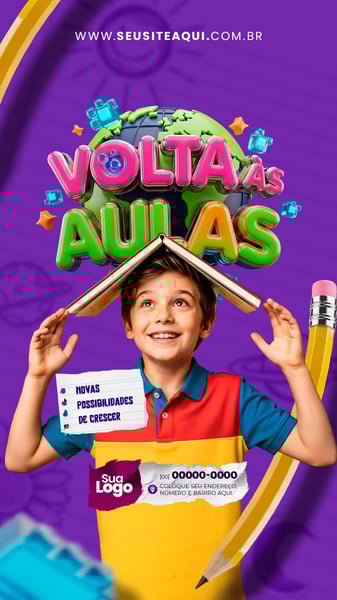 STORY ESCOLA VOLTA ÀS AULAS SOCIAL MEDIA PSD EDITÁVEL 05