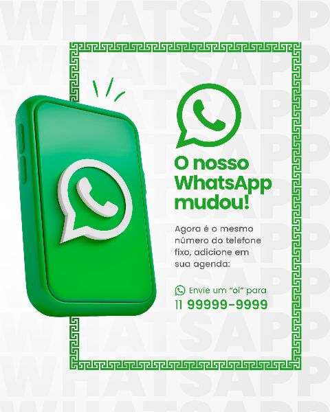 SOCIAL MEDIA ATENÇÃO PARA NOSSO WHATSAPP MUDOU