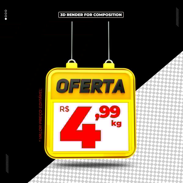 SELO 3D PLACA OFERTA PREÇO PARA COMPOSIÇÃO