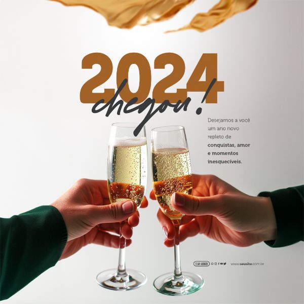SOCIAL MEDIA - FELIZ 2024 - UM ANO NOVO REPLETO DE CONQUISTAS