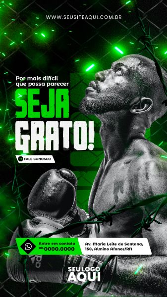 STORY - AULAS DE BOXE | ESPORTE | LUTA | PSD EDITÁVEL
