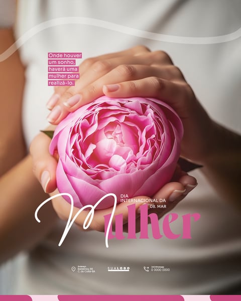 DIA INTERNACIONAL DA MULHER 8 DE MARÇO SOCIAL MEDIA PSD EDITÁVEL 3