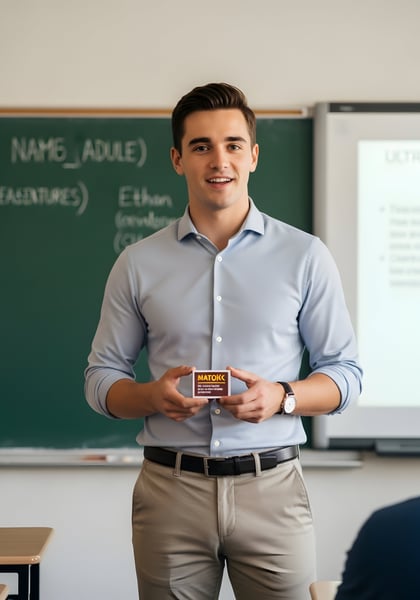 08 Um jovem fazendo uma apresentação na sala de aula 05