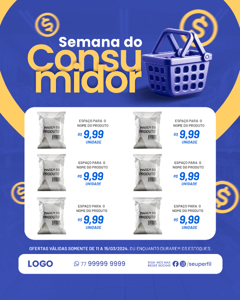 15 DE MARÇO - DIA DO CONSUMIDOR SOCIAL MEDIA AZUL