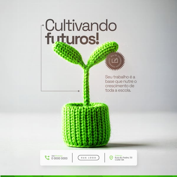 CULTIVANDO FUTUROS DIA DO COORDENADOR PEDAGÓGICO SOCIAL MEDIA PSD EDITÁVEL