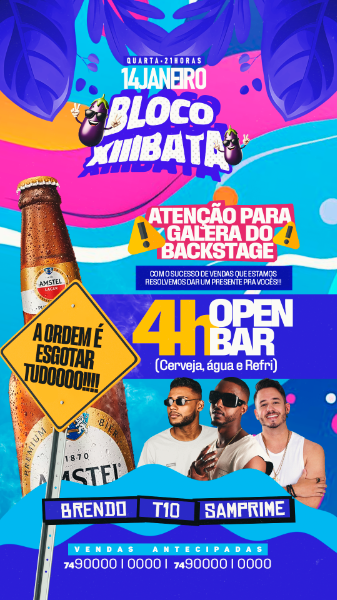 BLOCO XIIIBATA / CAMPANHA DE EVENTO COMPLETA
