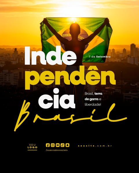 INDEPENDÊNCIA DO BRASIL 7 DE SETEMBRO FEED SOCIAL MEDIA EDITÁVEL