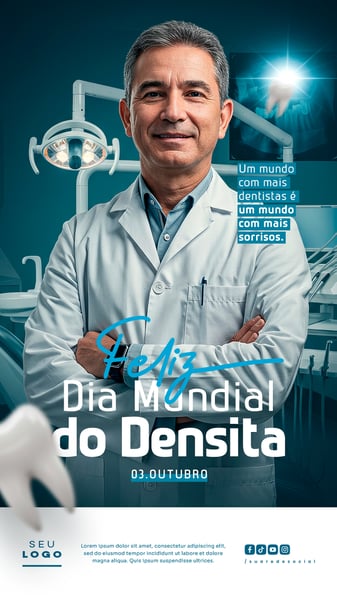 DIA MUNDIAL DO DENTISTA 03 DE OUTUBRO STORY SOCIAL MEDIA PSD EDITÁVEL 5