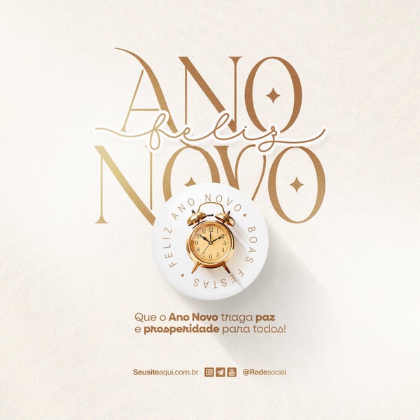 FELIZ ANO NOVO REVEILLON BOAS FESTAS SOCIAL MEDIA PSD EDITÁVEL