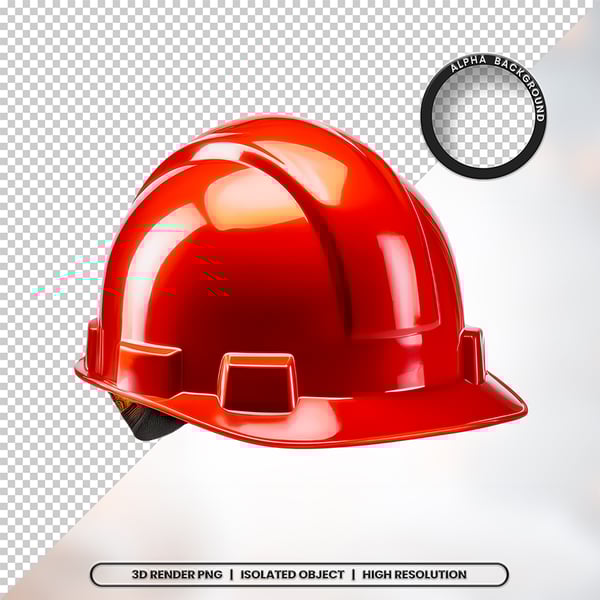 3D RENDER CAPACETE DE SEGURANÇA ELEMENTO ÍCONE PSD PNG 17