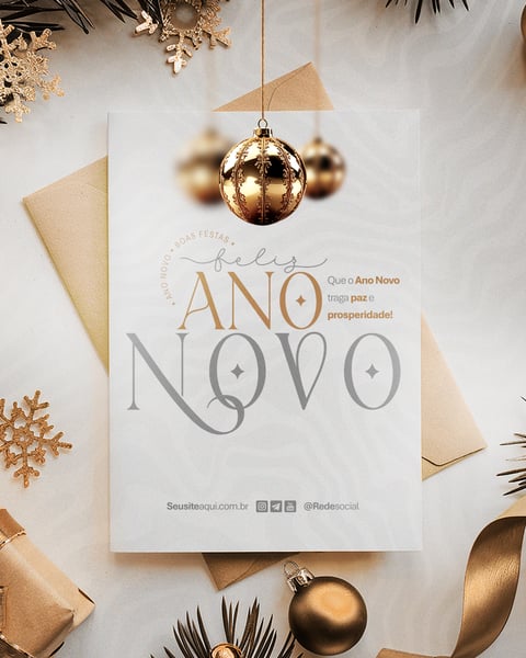 FELIZ ANO NOVO REVEILLON BOAS FESTAS SOCIAL MEDIA PSD EDITÁVEL