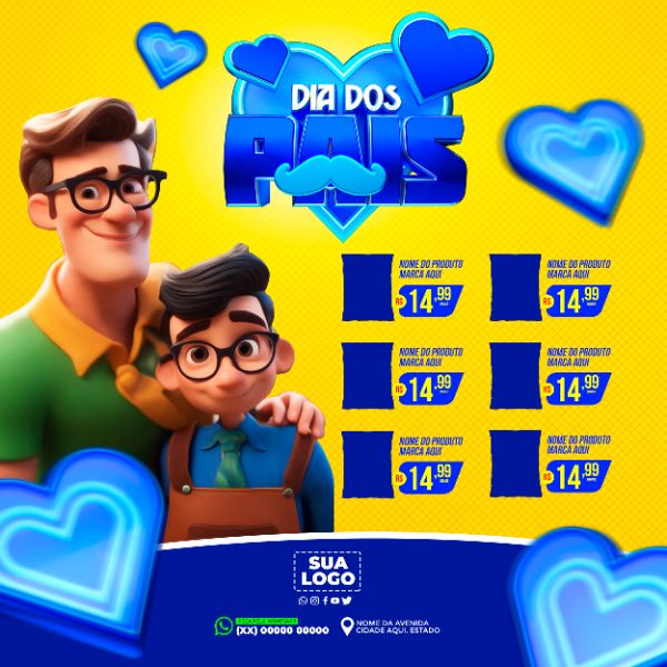 DIA DOS PAIS ENCARTE PROMOÇÃO REDES SOCIAIS