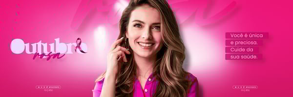 OUTUBRO ROSA MÊS DE CONSCIENTIZAÇÃO SOBRE O CÂNCER DE MAMA SOCIAL MEDIA FLYER PSD EDITÁVEL B4