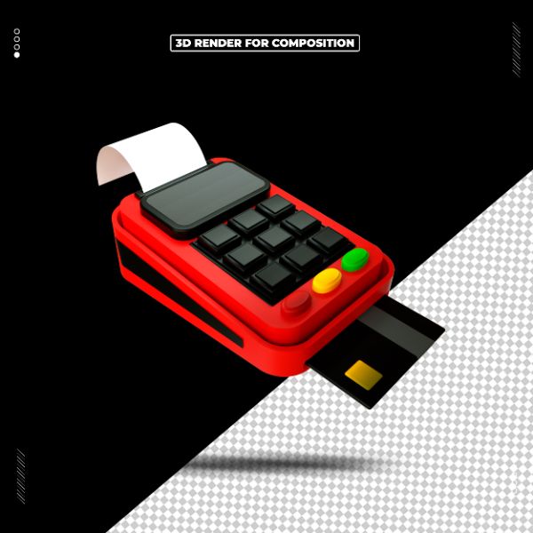 MÁQUINA CARTÃO DE CRÉDITO OBJETO 3D