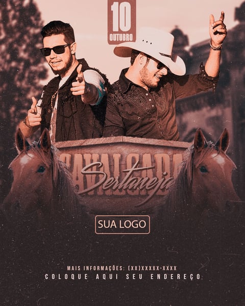 FLYER EVENTO CAVALGADA SERTANEJA FEED