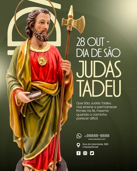 DIA DE SÃO JUDAS TADEU 28 DE OUTUBRO SOCIAL MEDIA PSD EDITÁVEL 6